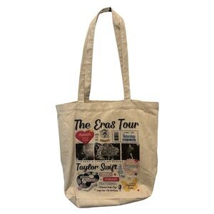 Taylor Swift The Eras Tour Beige Tote Bag